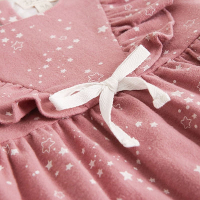 VESTIDO NIÑA ROSA ESTRELLAS