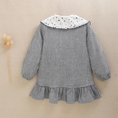 VESTIDO NIÑA VICHY NEGRO