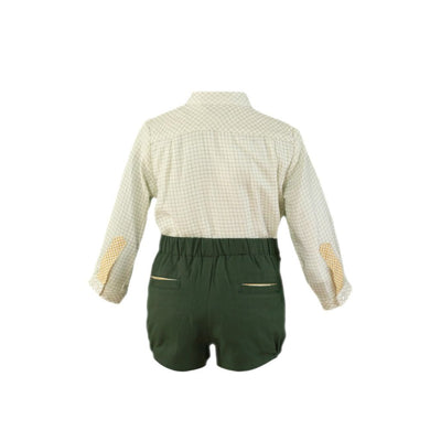 CONJUNTO NIÑO CAMISA BOMBACHO VERDE