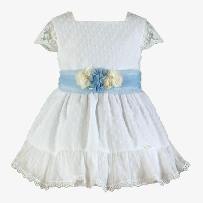 VESTIDO CEREMONIA PLUMETI BLANCO