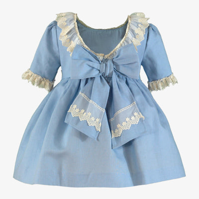 VESTIDO INFANTIL CEREMONIA CELESTE