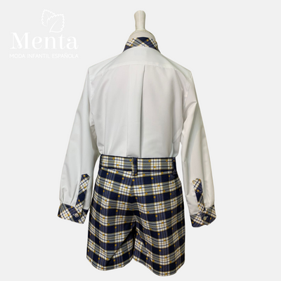 CONJUNTO TIRILLA CUADROS OCRE