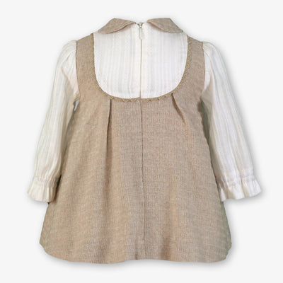 VESTIDO BEBE BEIGE TOSTADO