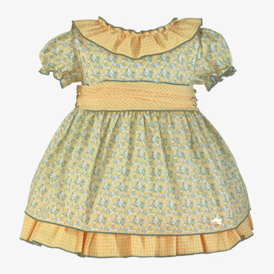 VESTIDO INFANTIL AMARILLO PIÑAS