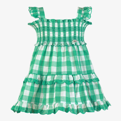 VESTIDO INFANTIL CUADROS VERDE