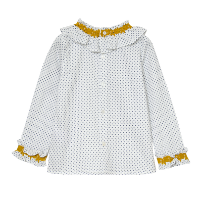 CONJUNTO NIÑA AZUL MOSTAZA