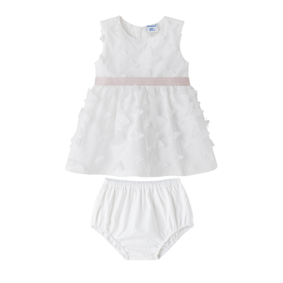 VESTIDO CON BRAGUITA TEJIDO DE TULL CON MARIPOSAS 3D