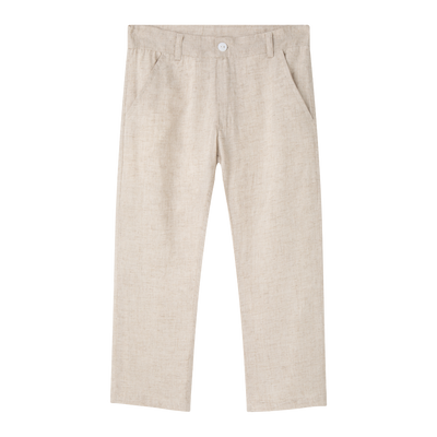 PANTALÓN DE VESTIR CON BOLSILLOS LATERALES Y CINTURILLA AJUSTABLE