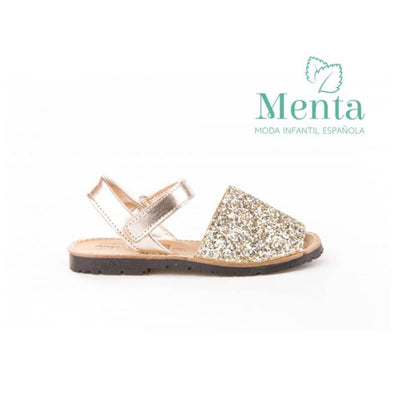 IBICENCA GLITTER DORADO VELCRO - Menta Moda Infantil