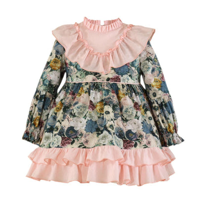 VESTIDO MANGA LARGA NINA ESTAMPADO CELESTIAL - Menta Moda Infantil