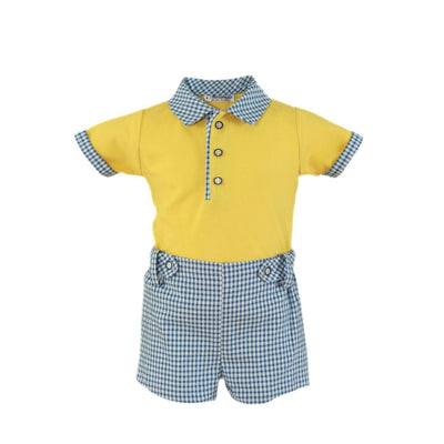 CONJUNTO BEBE AZUL Y AMARILLO