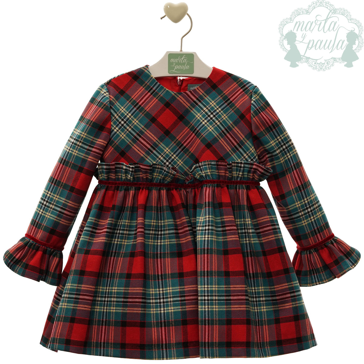 VESTIDO INFANTIL CUADROS VALENTINO