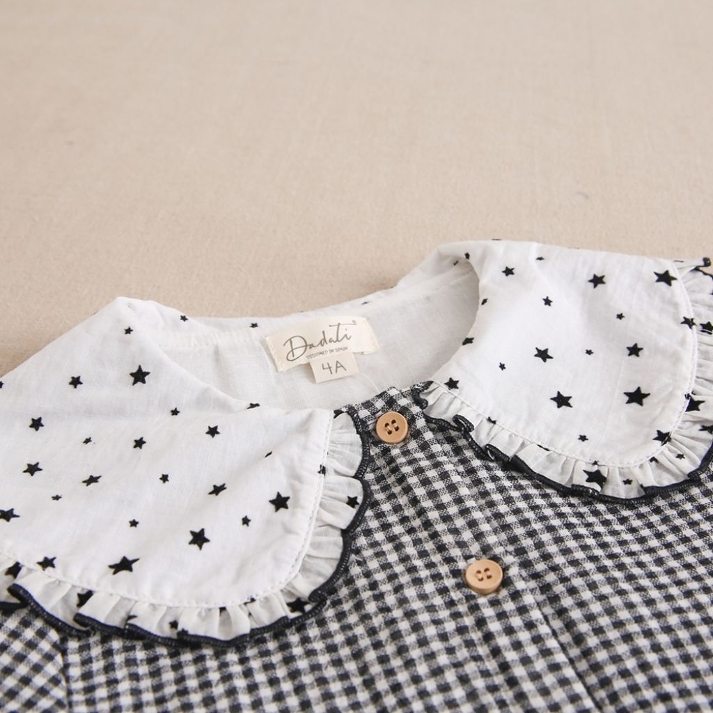 VESTIDO NIÑA VICHY NEGRO