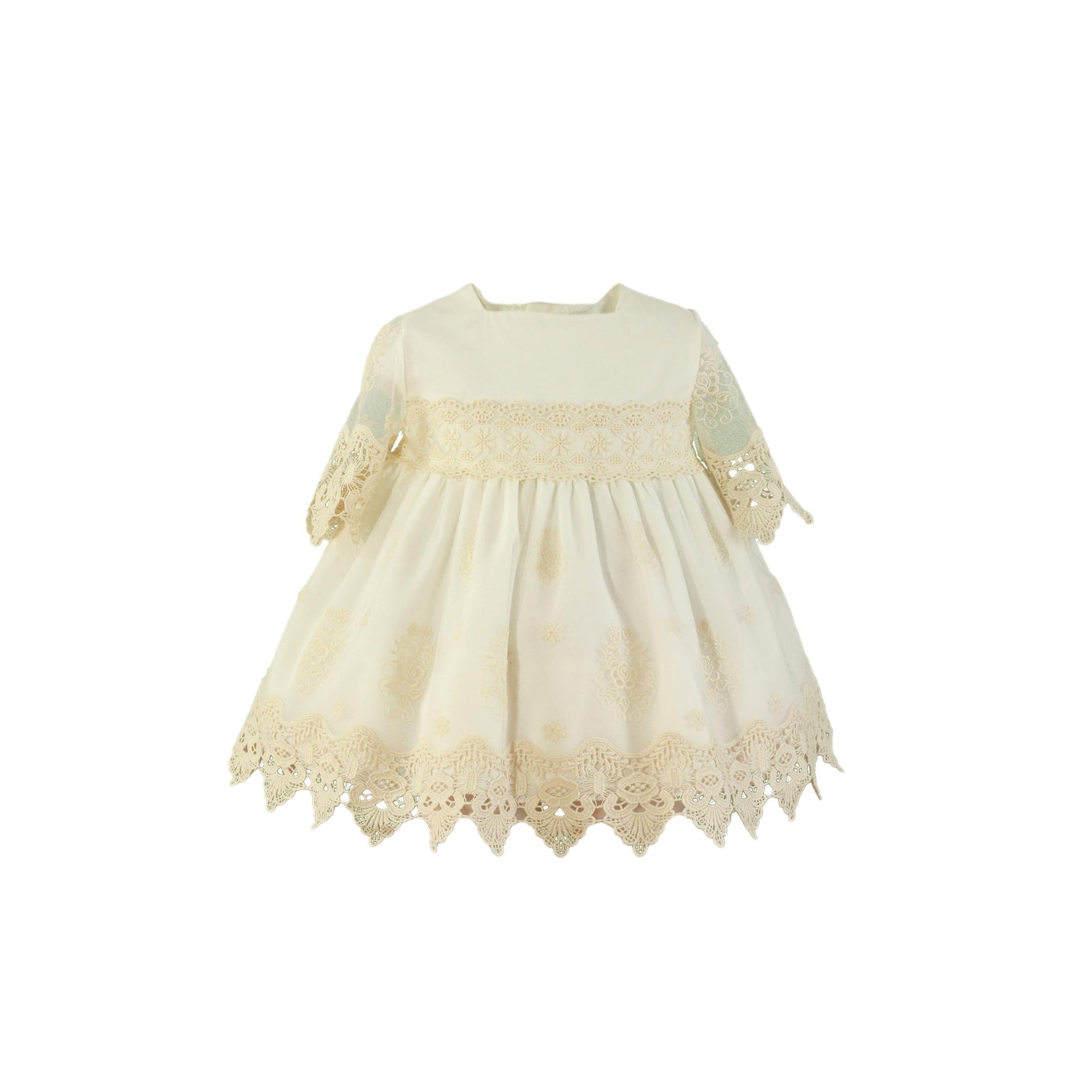 VESTIDO PARA BEBÉ COLOR BEIGE