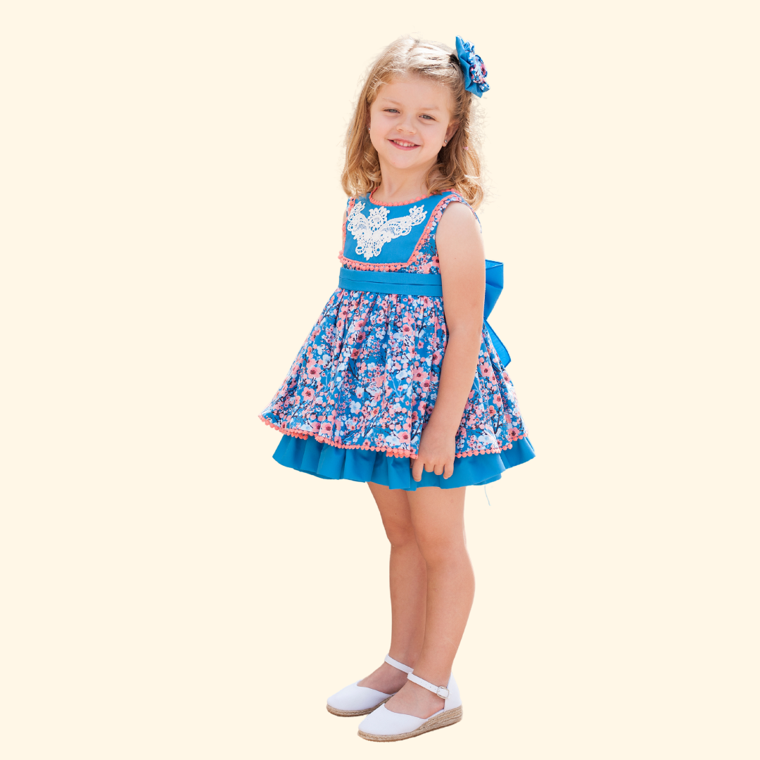 VESTIDO TALLE ALTO AZUL CORAL