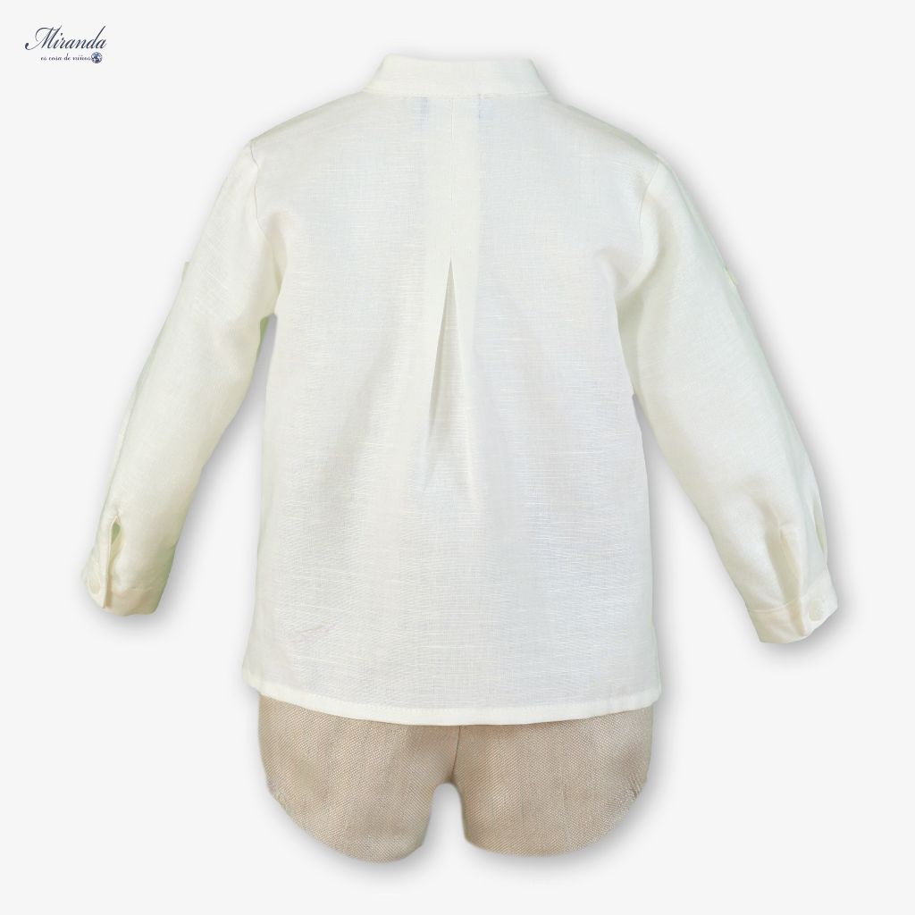 CONJUNTO BEBE NIÑO CAMEL BEIGE - Menta Moda Infantil