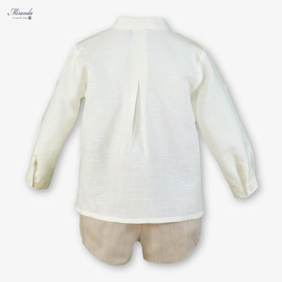 CONJUNTO BEBE NIÑO CAMEL BEIGE - Menta Moda Infantil