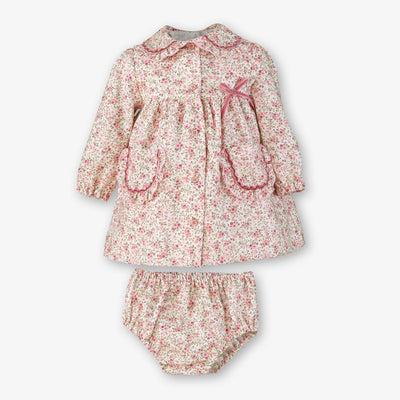 VESTIDO BRAGUITA BEBE ESTAMPADO FLORECITAS - Menta Moda Infantil