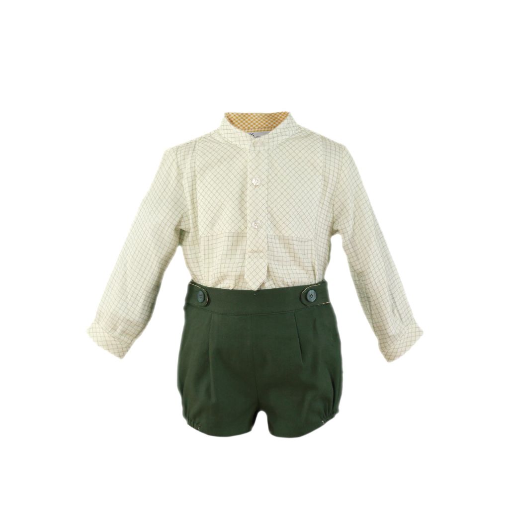 CONJUNTO NIÑO CAMISA BOMBACHO VERDE