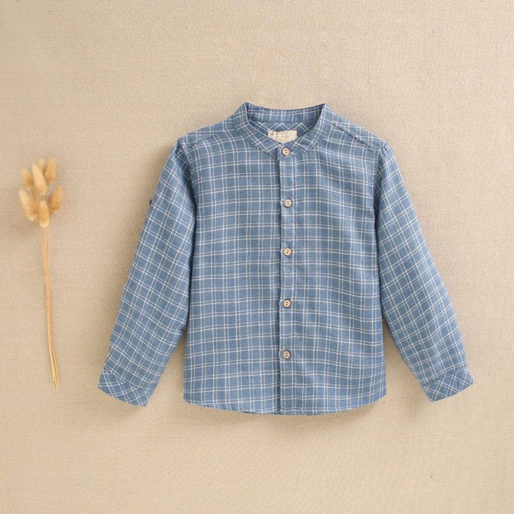 VESTIDO NIÑA AZUL CUADROS