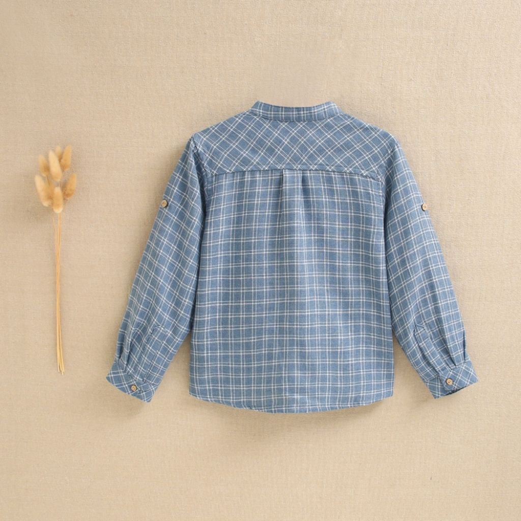 VESTIDO NIÑA AZUL CUADROS