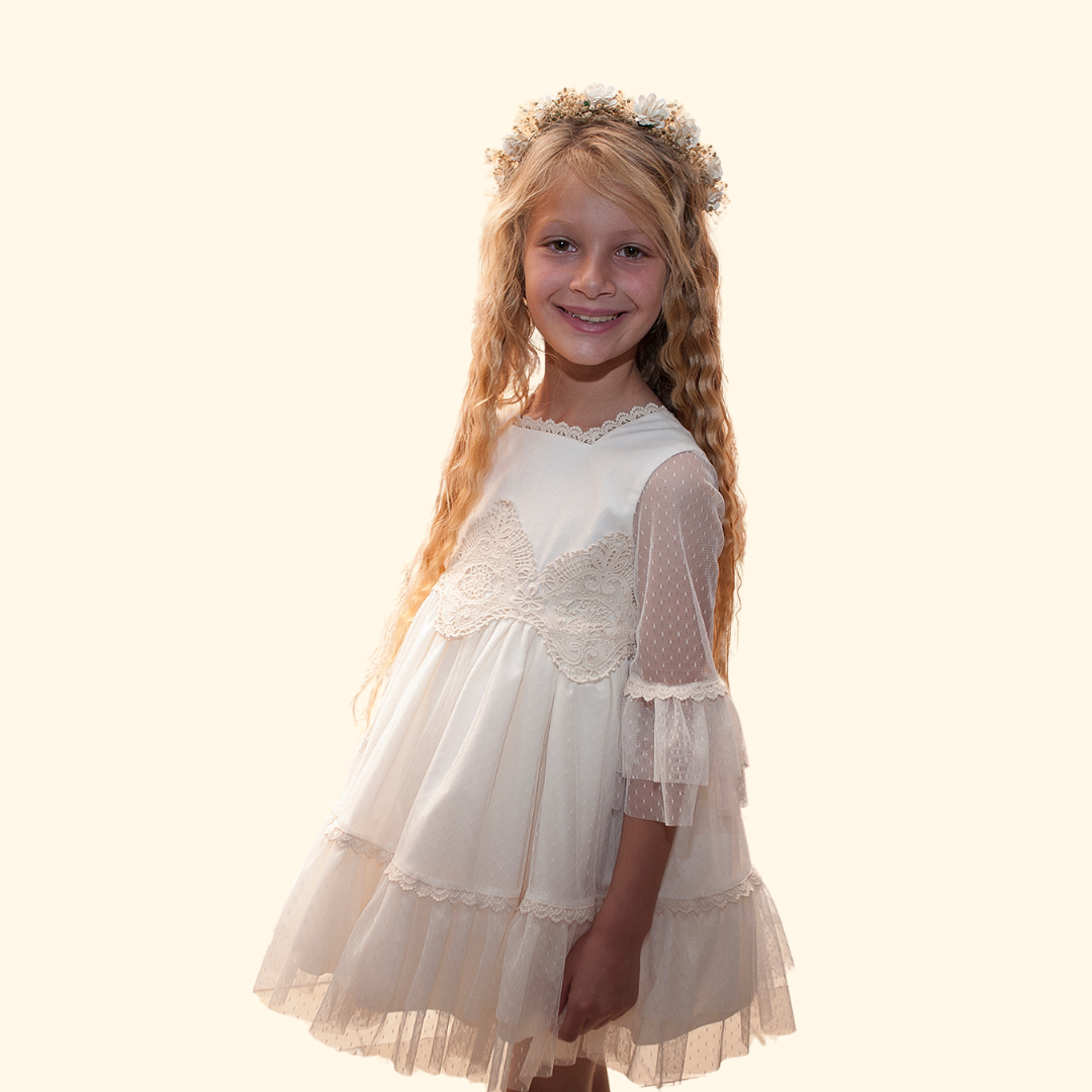 VESTIDO CRUDO CEREMONIA