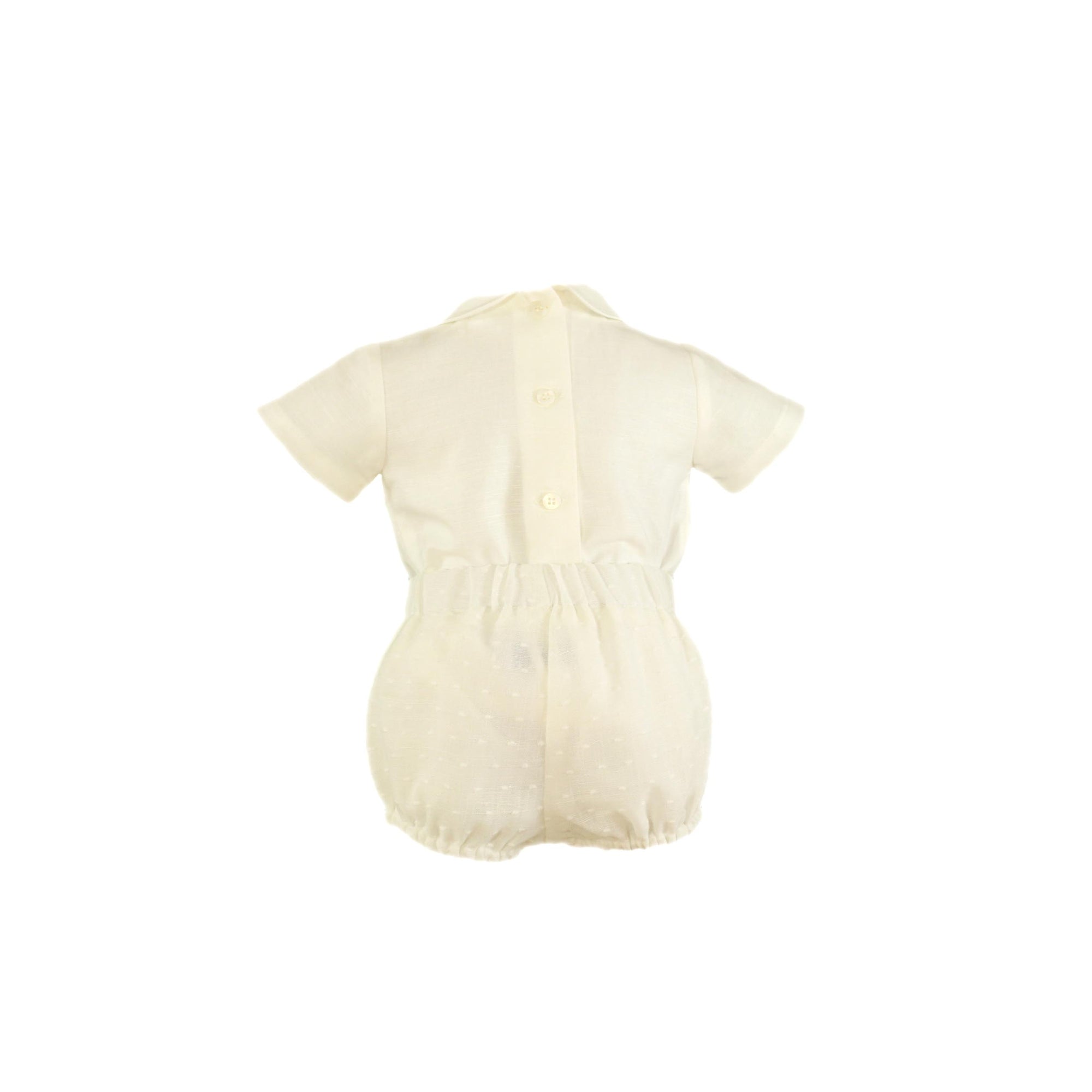 CAMISA MANGA CORTA CON BERMUDA COLOR BEIGE PARA BEBÉ