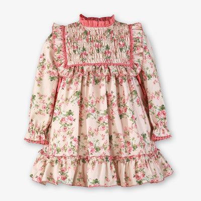 VESTIDO INFANTIL ESTAMPADO ROSAS - Menta Moda Infantil