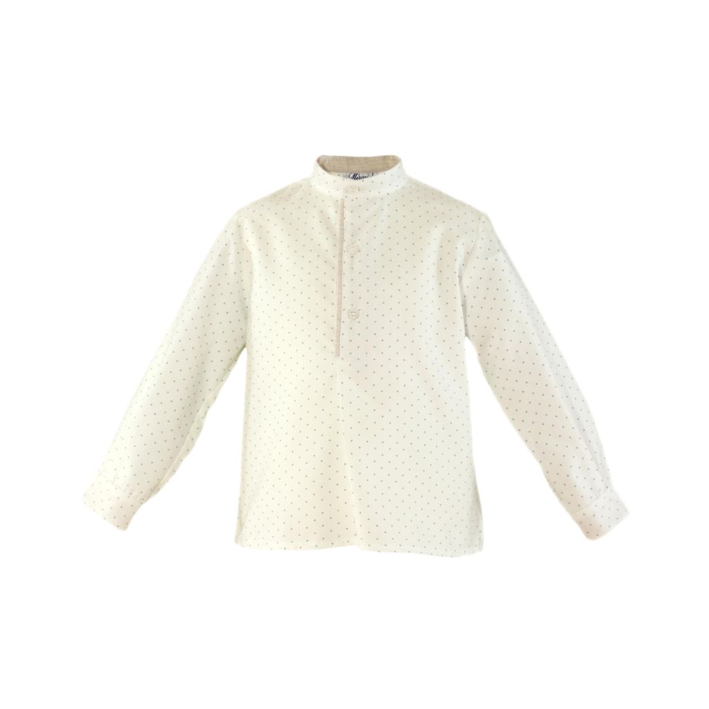 CONJUNTO NIÑO CAMISA MARFIL CAMEL