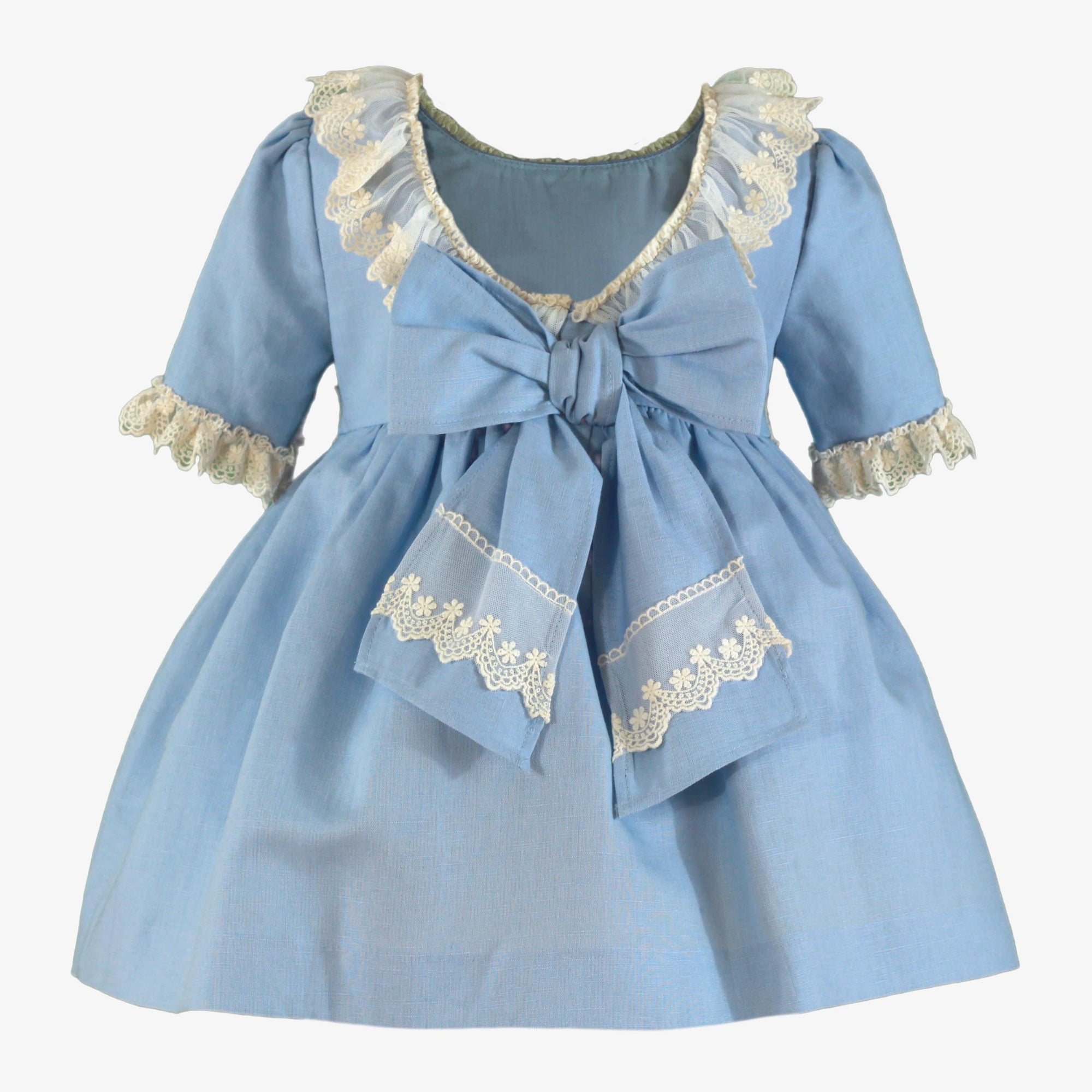 VESTIDO INFANTIL CEREMONIA CELESTE