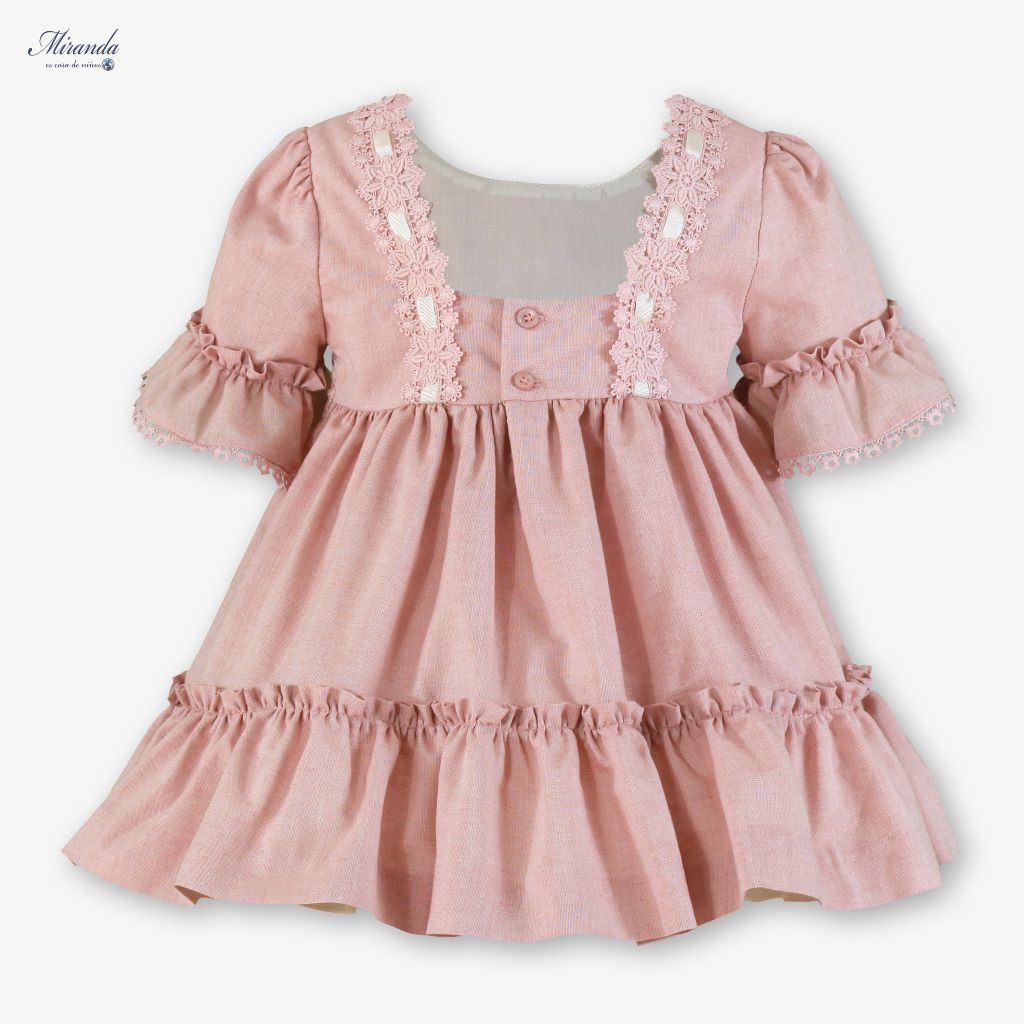 VESTIDO INFANTIL ROSA PALO - Menta Moda Infantil