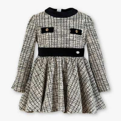 VESTIDO INFANTIL TWEED NEGRO - Menta Moda Infantil