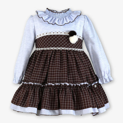 VESTIDO INFANTIL CAFE CELESTE - Menta Moda Infantil