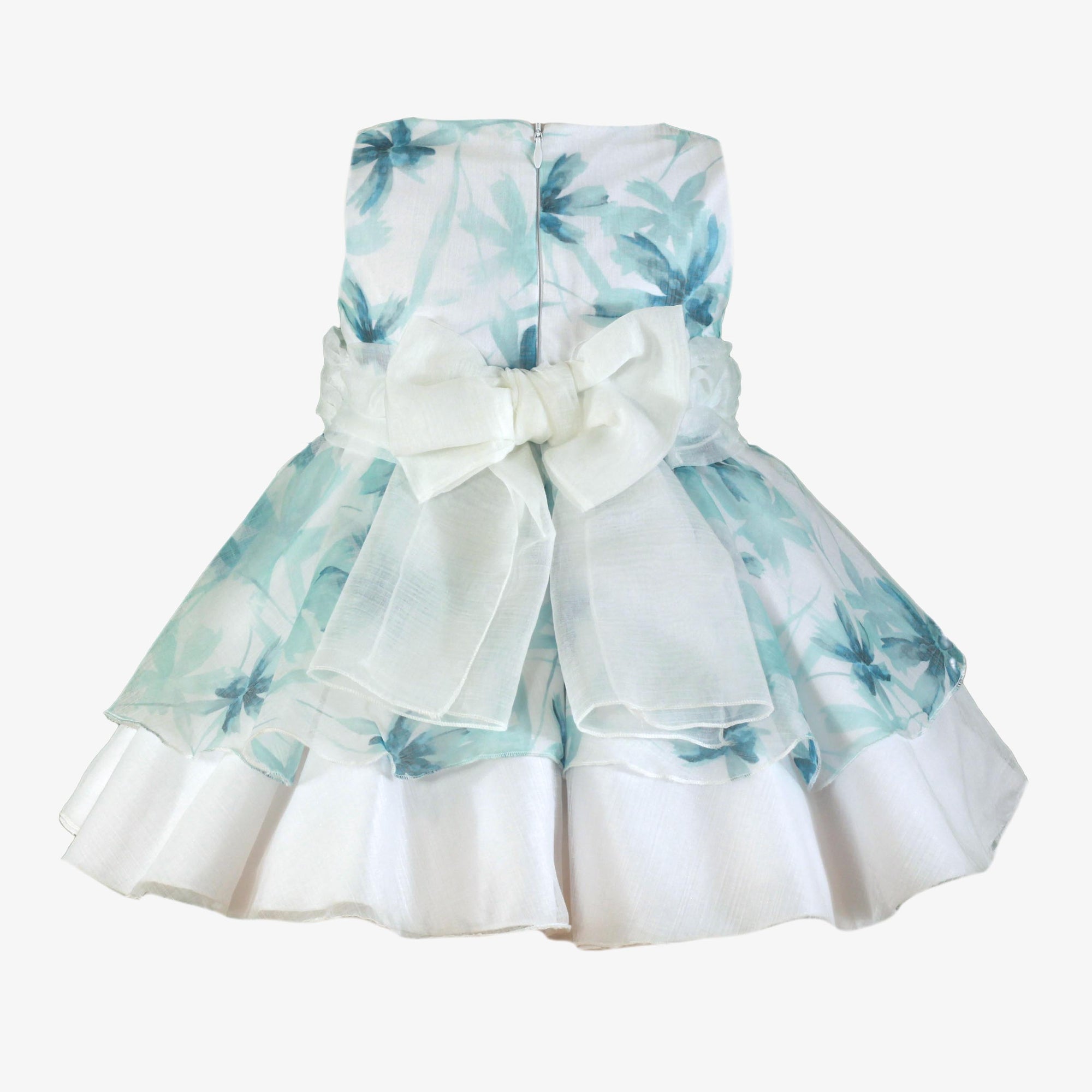 VESTIDO CEREMONIA AZUL VERDOSO