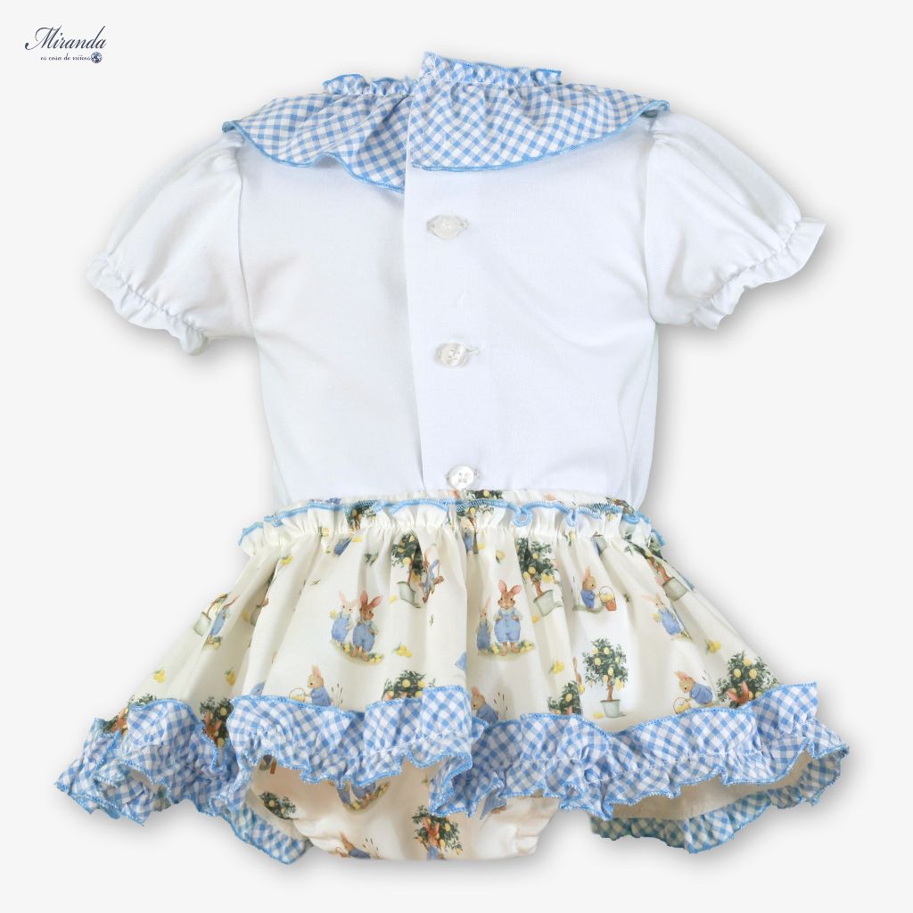 CONJUNTO BLUSA Y BRAGUITA BEBE NIÑA CONEJITOS - Menta Moda Infantil