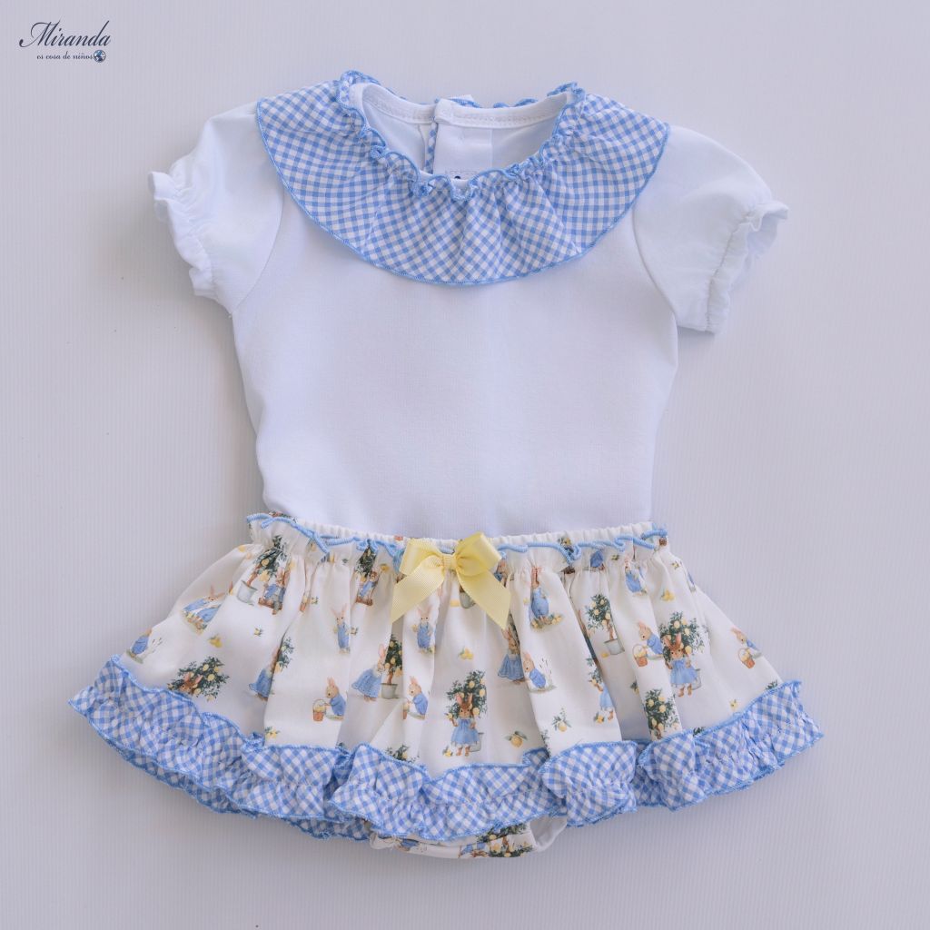 CONJUNTO BLUSA Y BRAGUITA BEBE NIÑA CONEJITOS - Menta Moda Infantil