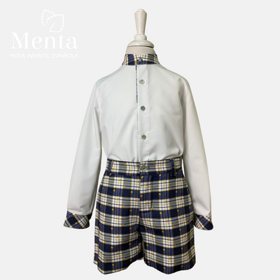 CONJUNTO TIRILLA CUADROS OCRE