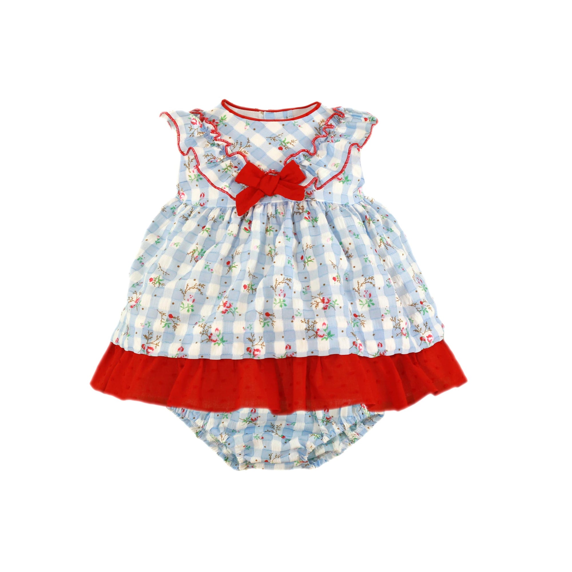 VESTIDO CON BRAGUITA PARA BEBÉ CON ESTAMPADO DE FLORES