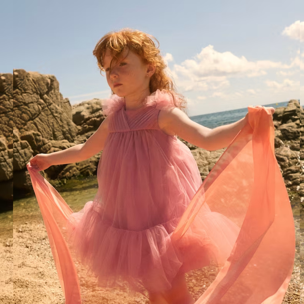 VESTIDO TUL VOLANTES ORQUIDEA - Menta Moda Infantil
