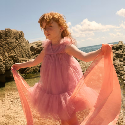VESTIDO TUL VOLANTES ORQUIDEA - Menta Moda Infantil