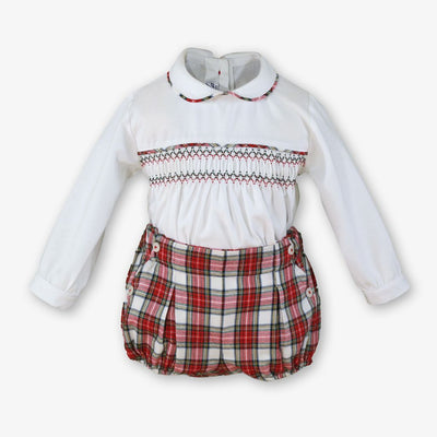 CONJUNTO BEBE NINO CUADRO ESCOCES - Menta Moda Infantil