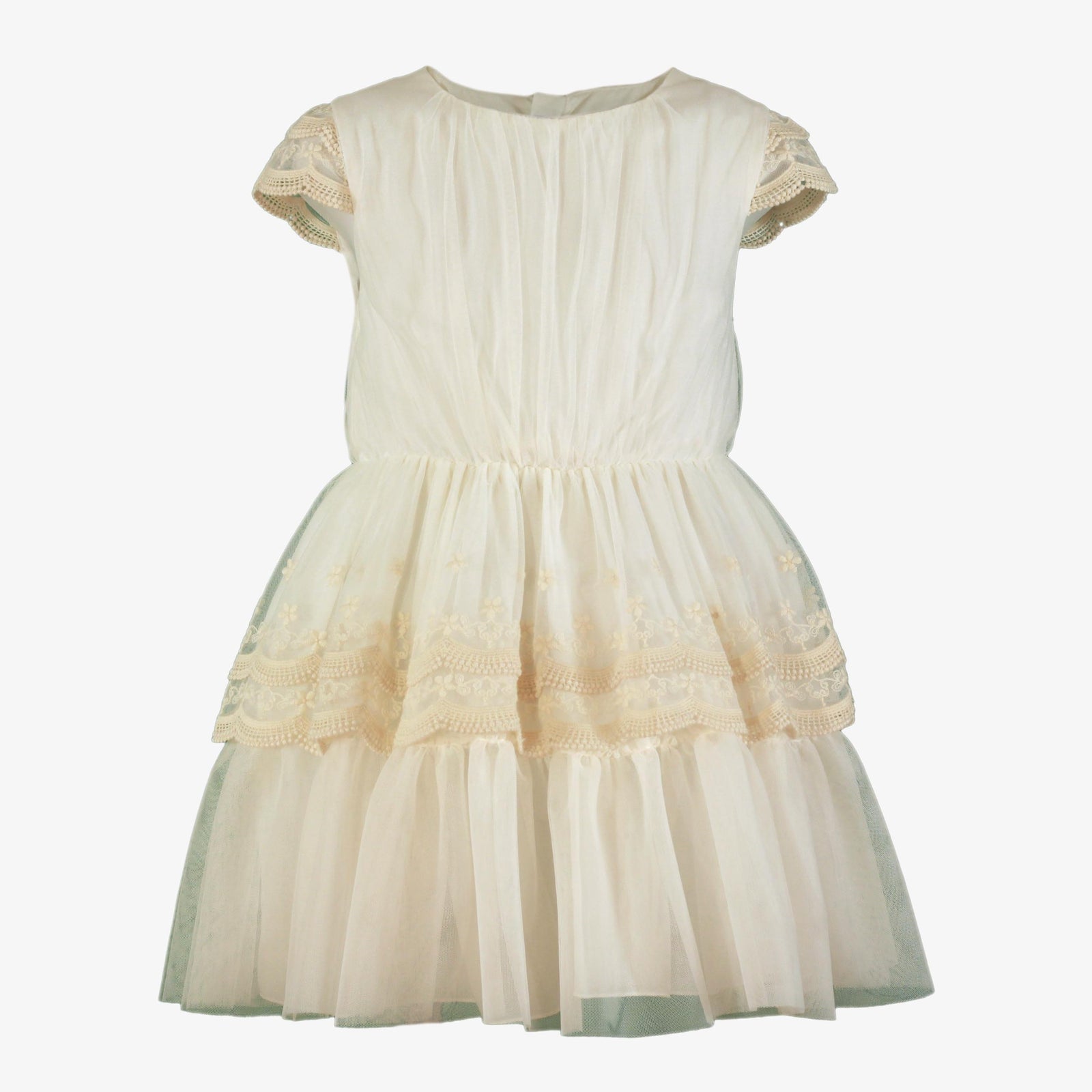 VESTIDO INFANTIL TUL BEIGE