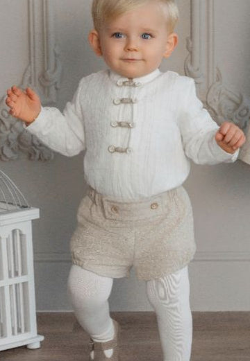 CONJUNTO NIÑO BEIGE TOSTADO