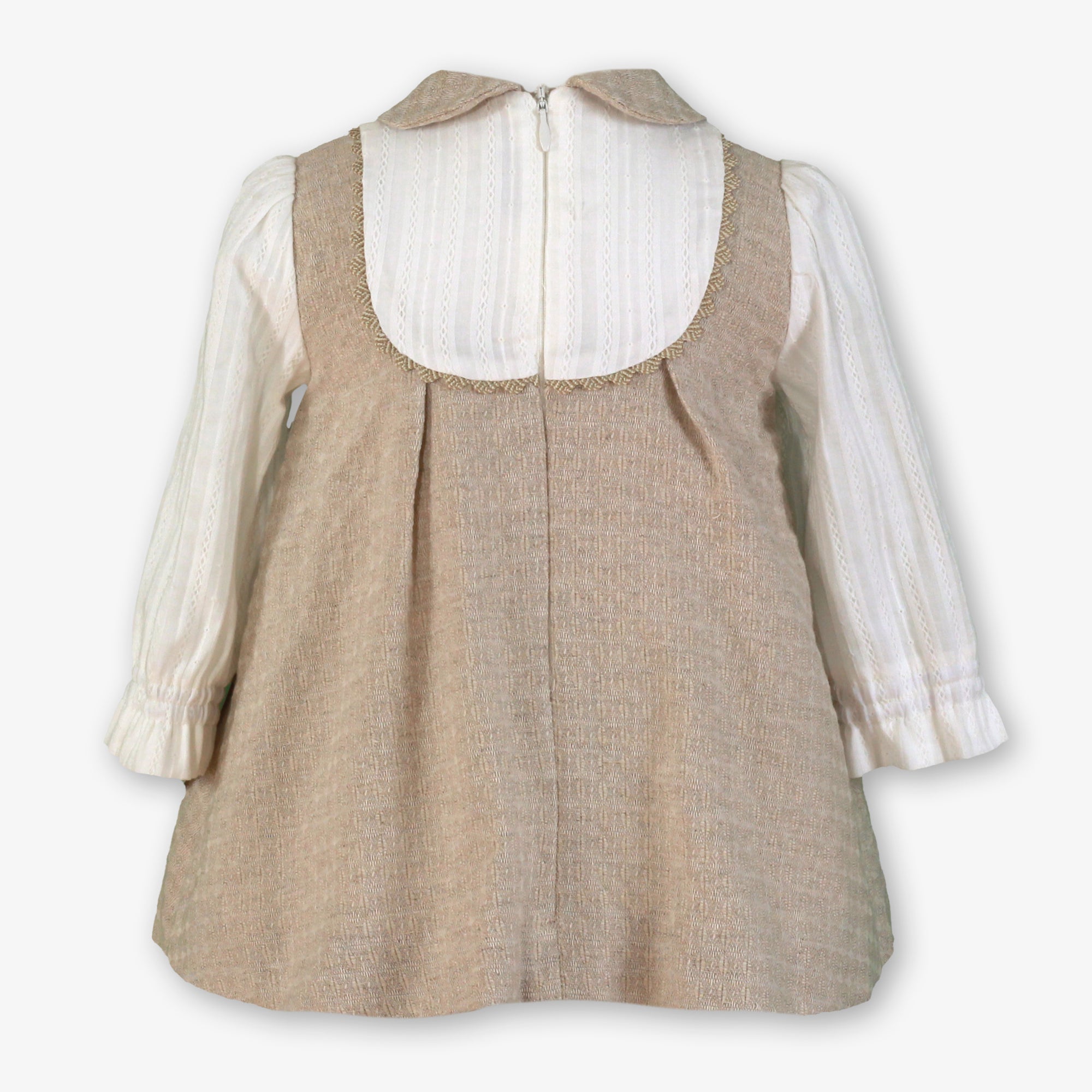 VESTIDO BEBE BEIGE TOSTADO