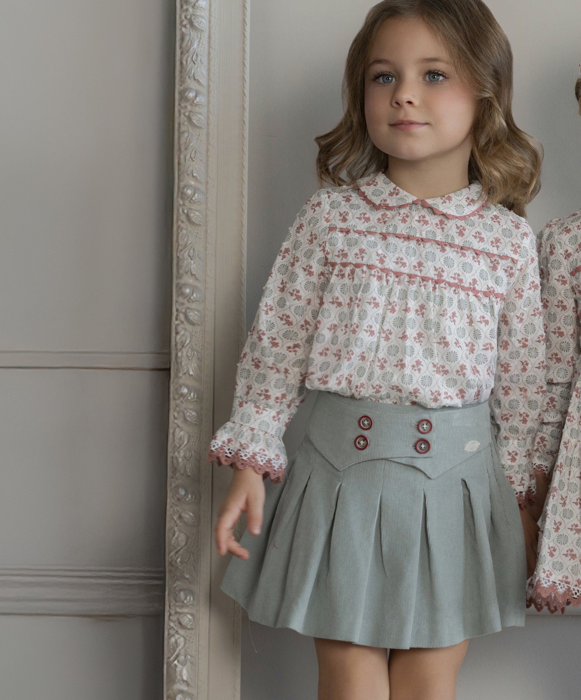 CONJUNTO ROSA Y VERDE MENTA NIÑA