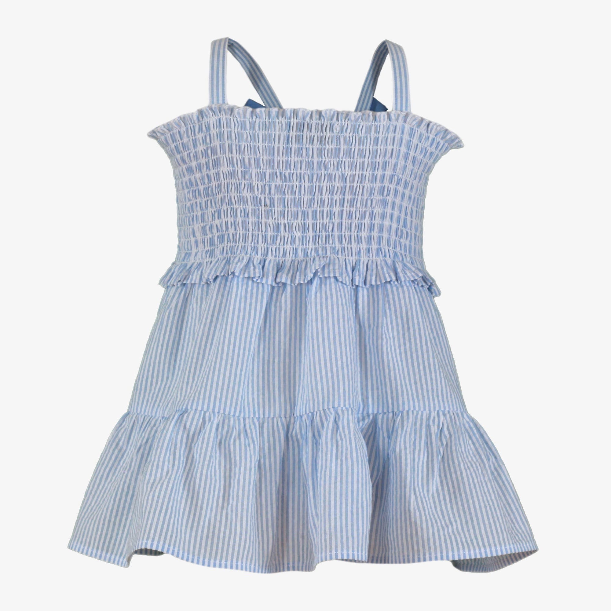 VESTIDO CELESTE LINEAS