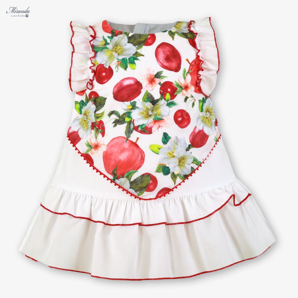 VESTIDO BEBE MANZANAS CEREZAS - Menta Moda Infantil