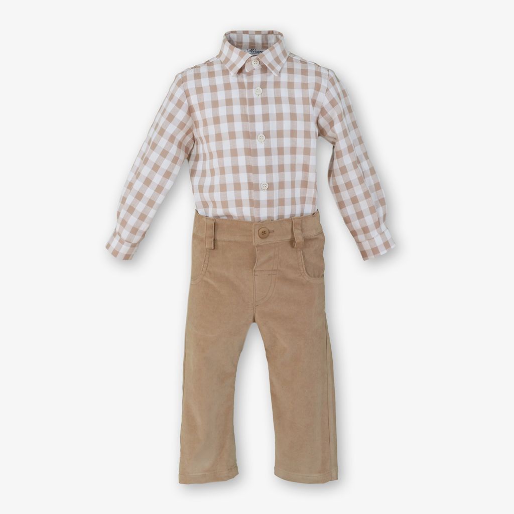 CONJUNTO BEBE NINO PANTALON CAMEL - Menta Moda Infantil