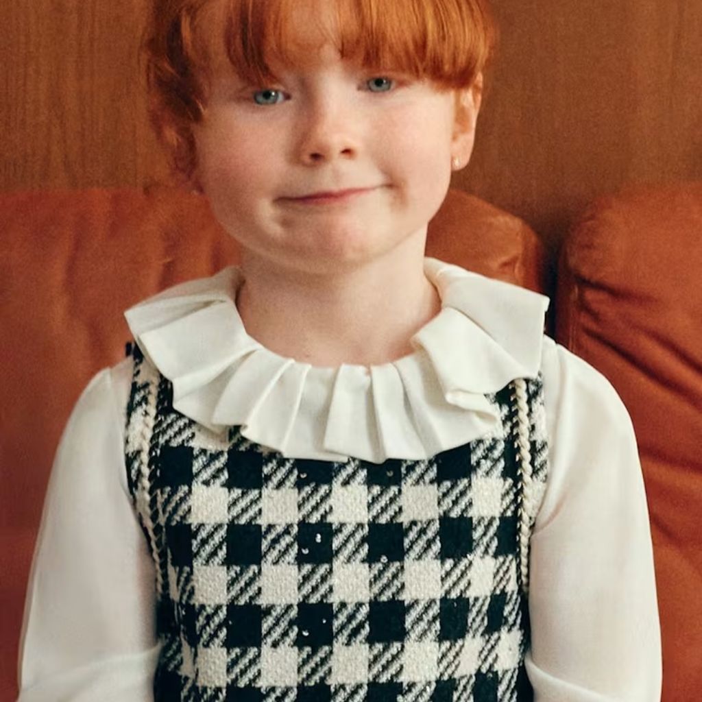 VESTIDO PICHI BLANCO Y NEGRO