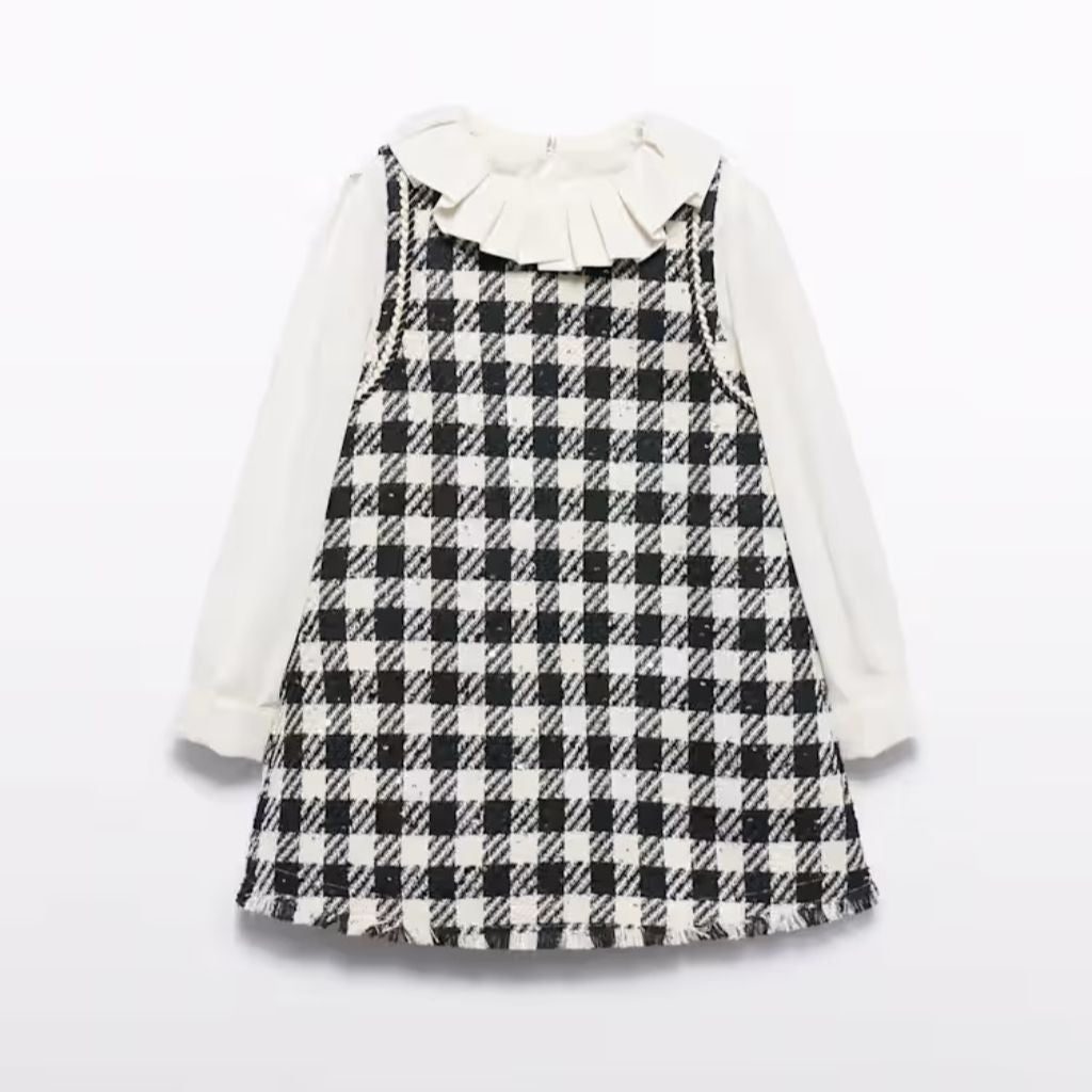 VESTIDO PICHI BLANCO Y NEGRO